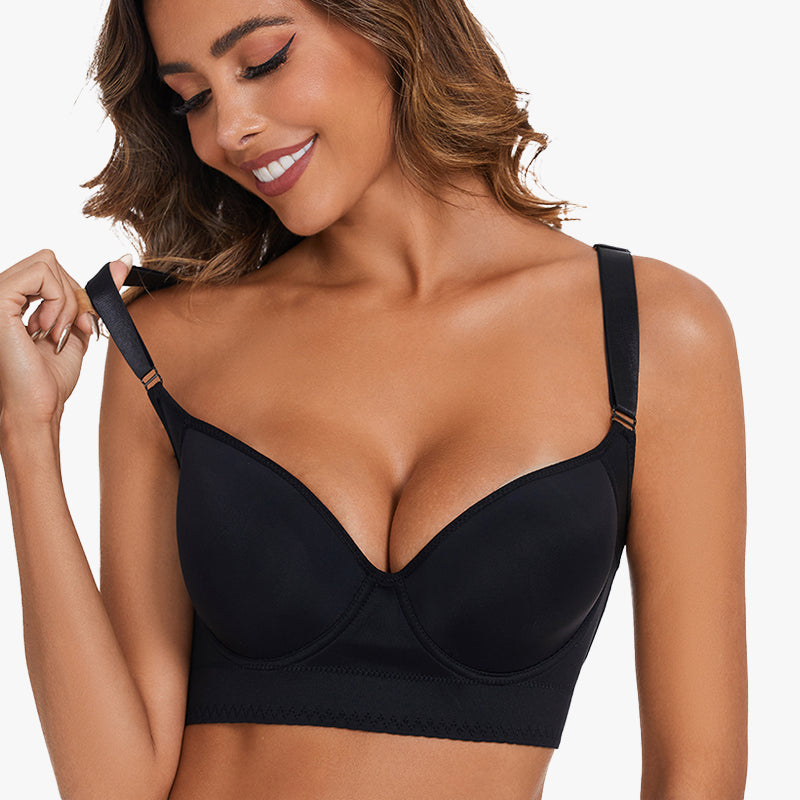 Full-Coverage Back Smoothing Bra-Black