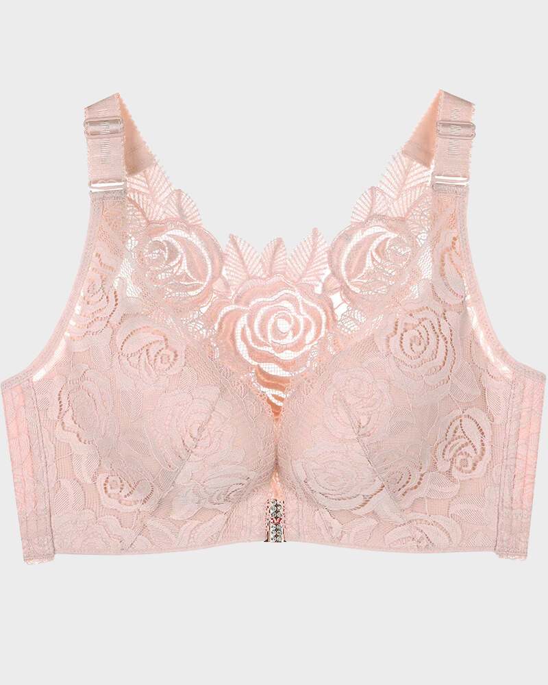 Embroidery Front Closure Bra