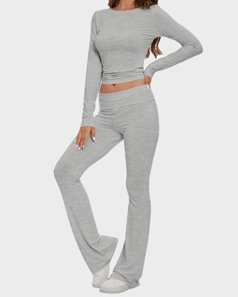 SheShape®Long Sleeve Cotton Jersey Lounge Set