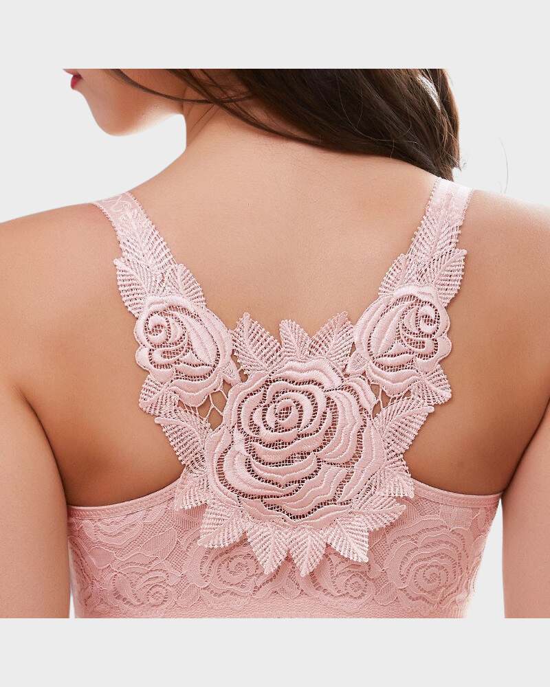 Embroidery Front Closure Bra