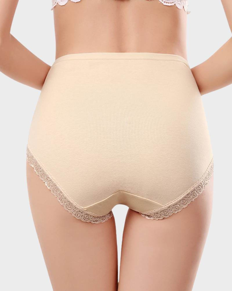 Culotte taille haute en dentelle de coton SheCurve®