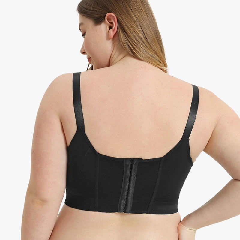 Full-Coverage Back Smoothing Bra-Black