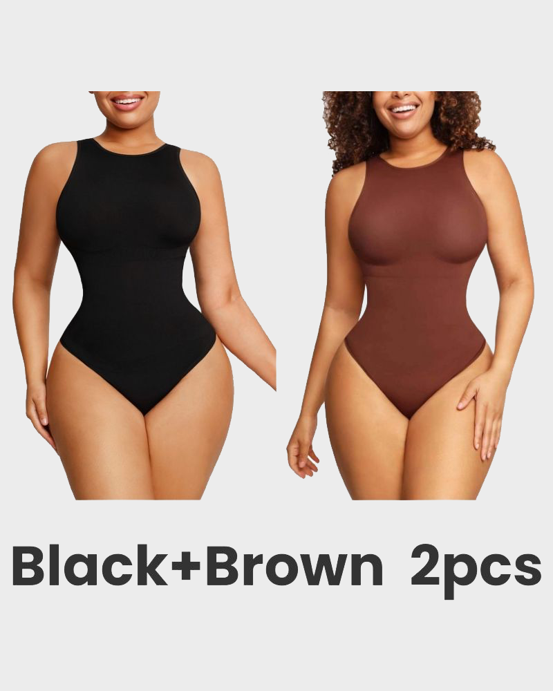 SheShape® Crew Neck Sleeveless Sculpting Bodysuit Shapewear