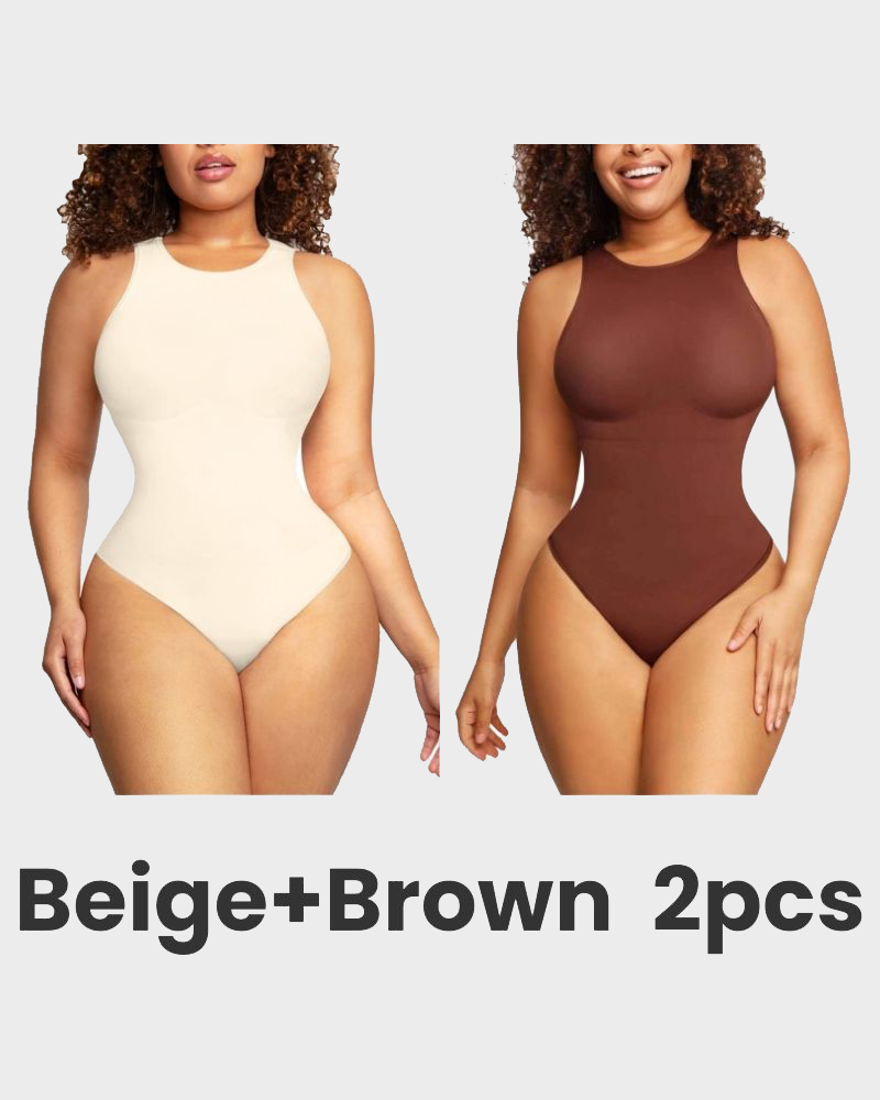 SheShape® Crew Neck Sleeveless Sculpting Bodysuit Shapewear