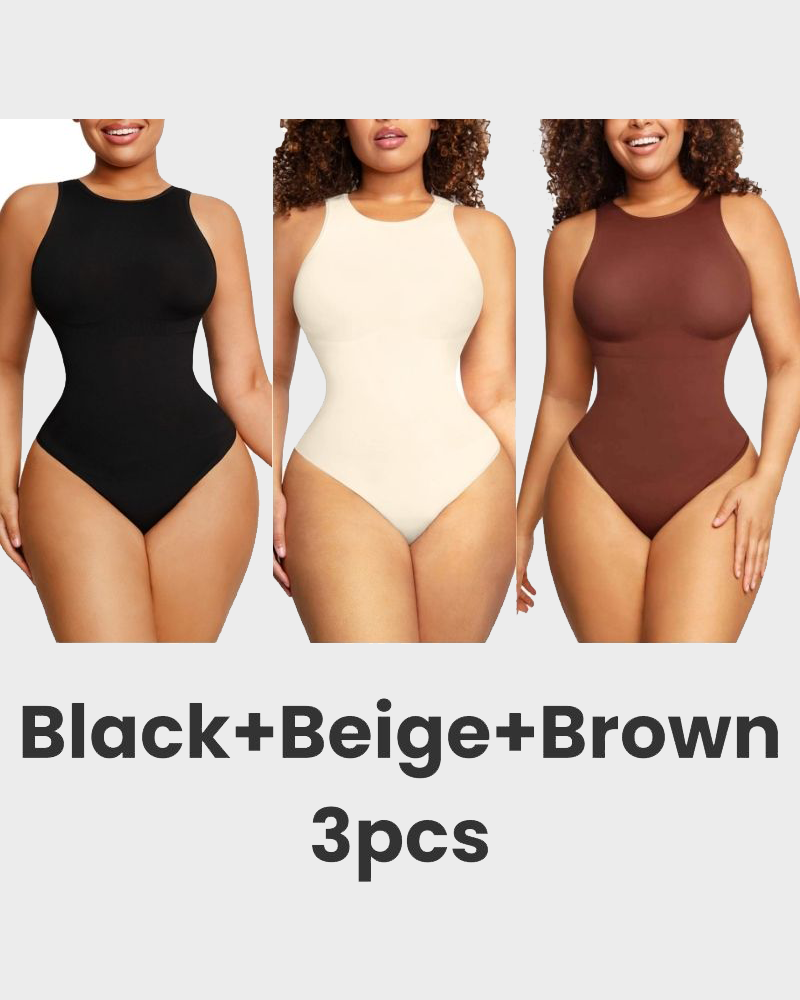 SheShape® Crew Neck Sleeveless Sculpting Bodysuit Shapewear