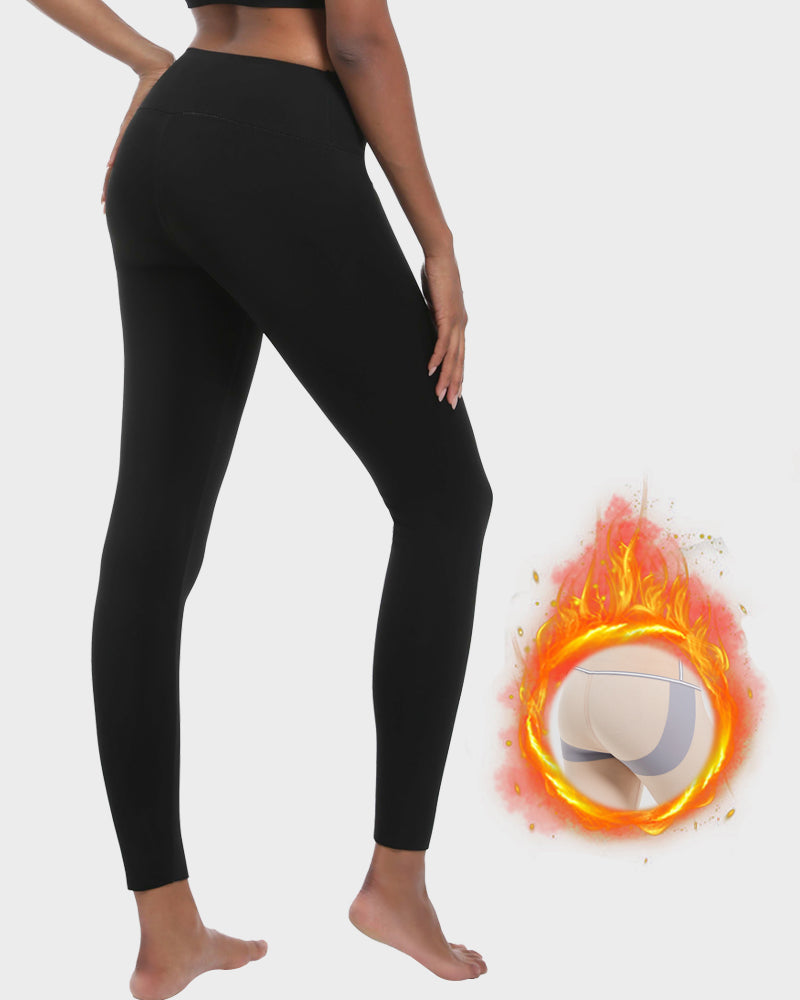 Legging taille haute avec doublure en polaire légère pour rehausser les fesses 