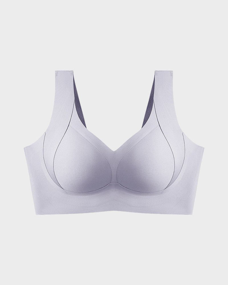 Enhanced w Support Adjustment Comfort Bra-Black+Grey