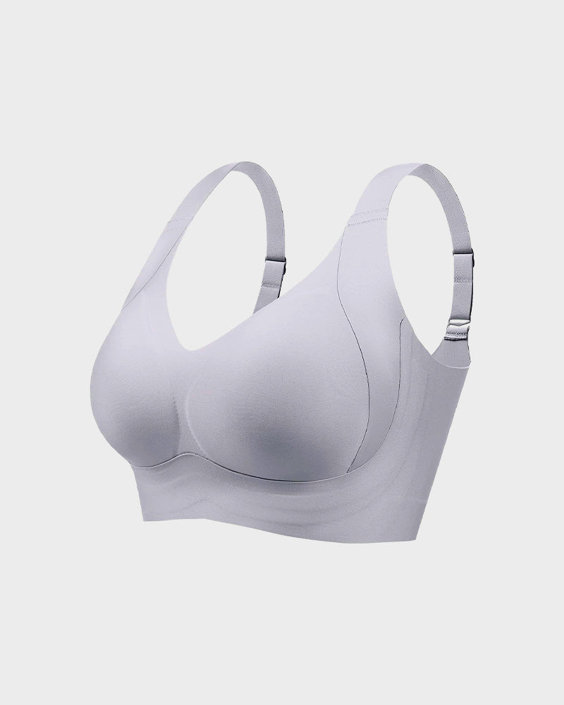 Enhanced w Support Adjustment Comfort Bra-Grey