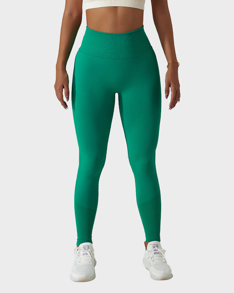 Leggings de fitness respirants en tricot sans couture pour soulever les fesses