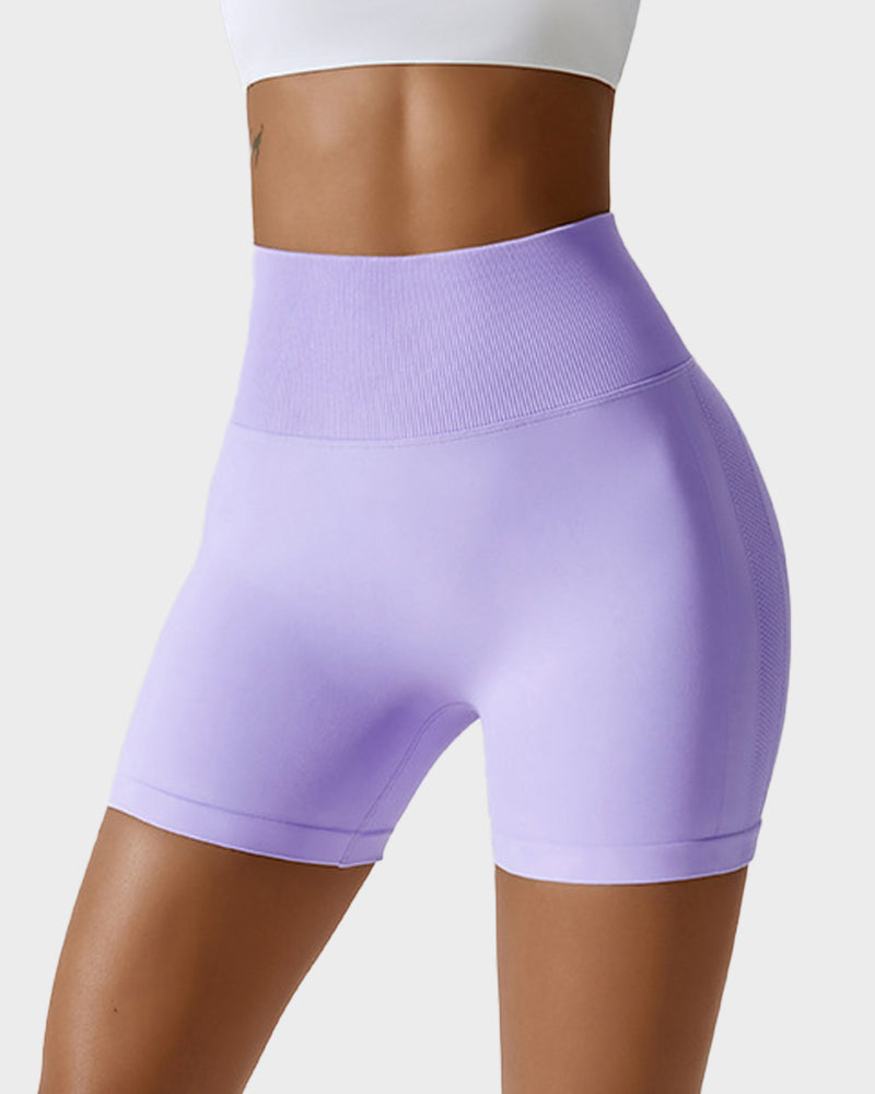 Pantalones cortos de fitness transpirables y sin costuras que realzan los glúteos