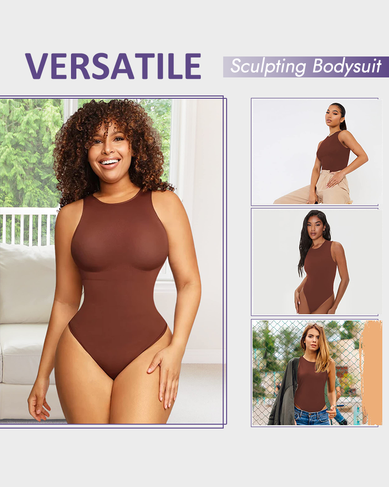 Body sculptant sans manches à col ras du cou SheCurve® Shapewear 