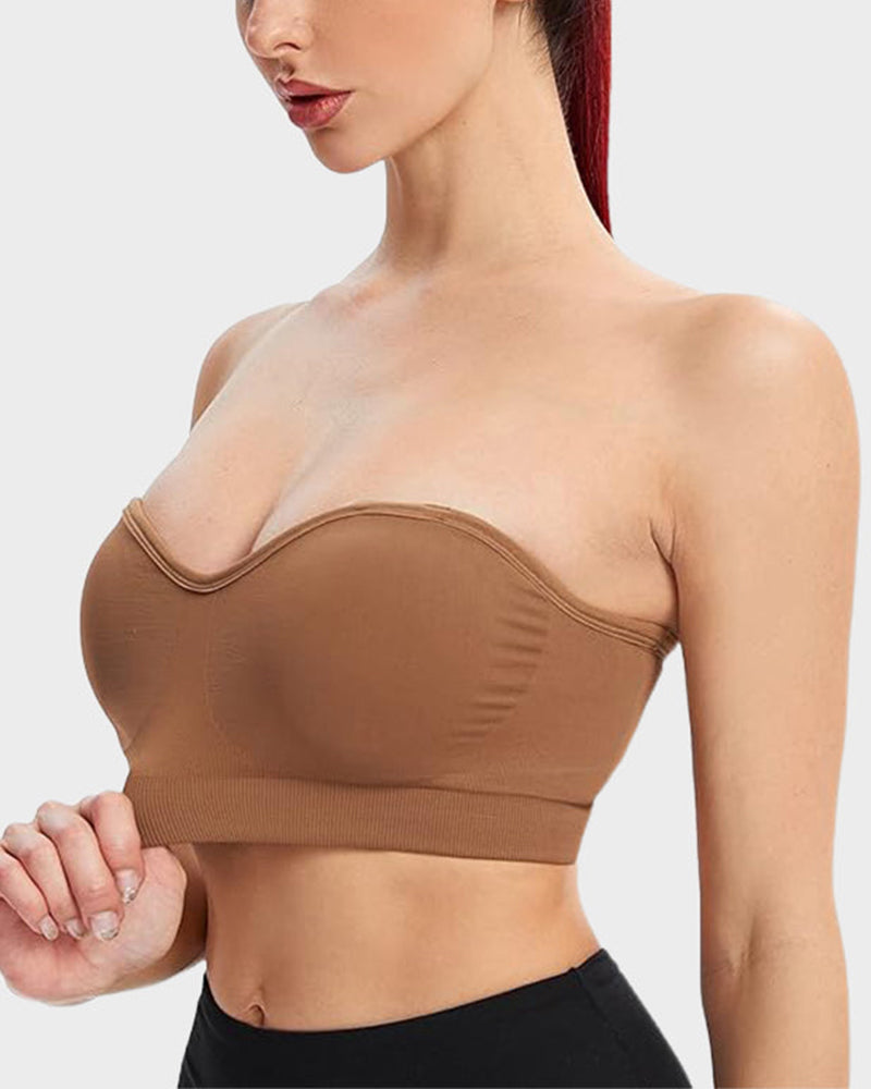 Sujetador bandeau antideslizante sin costuras, sin tirantes y sin aros SheCurve®