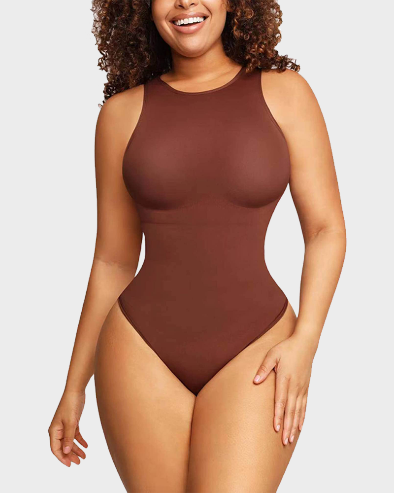 SheShape® Crew Neck Sleeveless Sculpting Bodysuit Shapewear