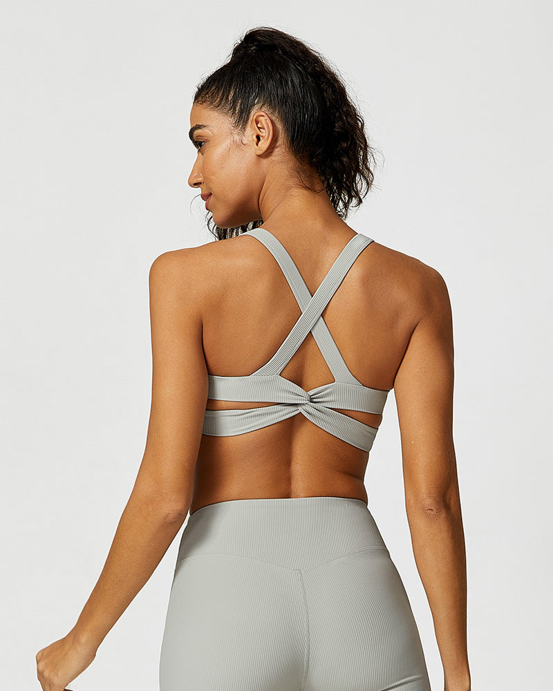 Comfort Ribbed Support Sports Bra