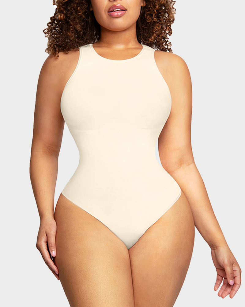 SheShape® Crew Neck Sleeveless Sculpting Bodysuit Shapewear