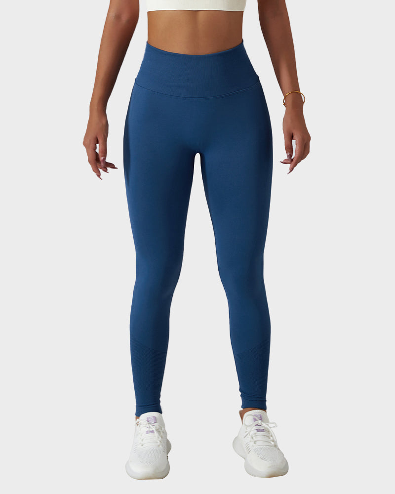 Leggings de fitness respirants en tricot sans couture pour soulever les fesses