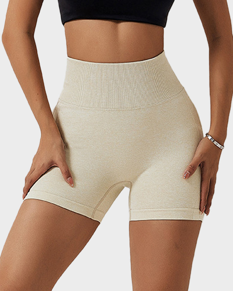 Short de fitness respirant en tricot sans coutures pour soulever les fesses