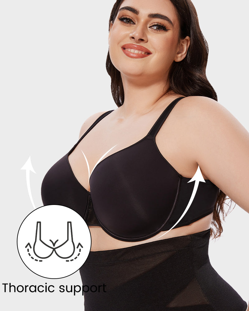 Soutien-gorge à armatures avec bonnets moulés et mailles accentuées