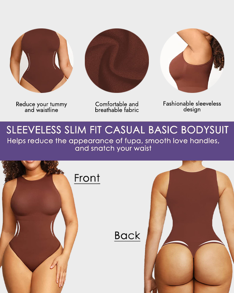 SheShape® Crew Neck Sleeveless Sculpting Bodysuit Shapewear