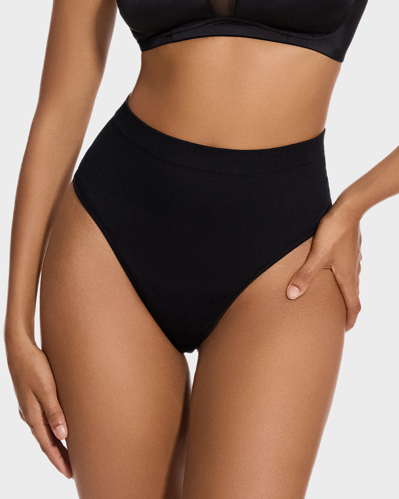 Tanga moldeadora de cintura media para control del abdomen (paquete de 2) 