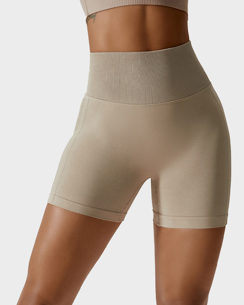 Short de fitness respirant en tricot sans coutures pour soulever les fesses