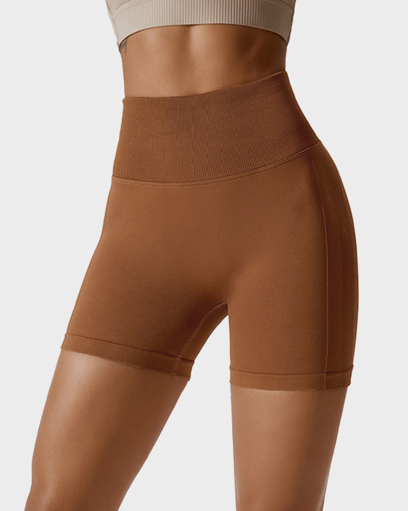 Short de fitness respirant en tricot sans coutures pour soulever les fesses