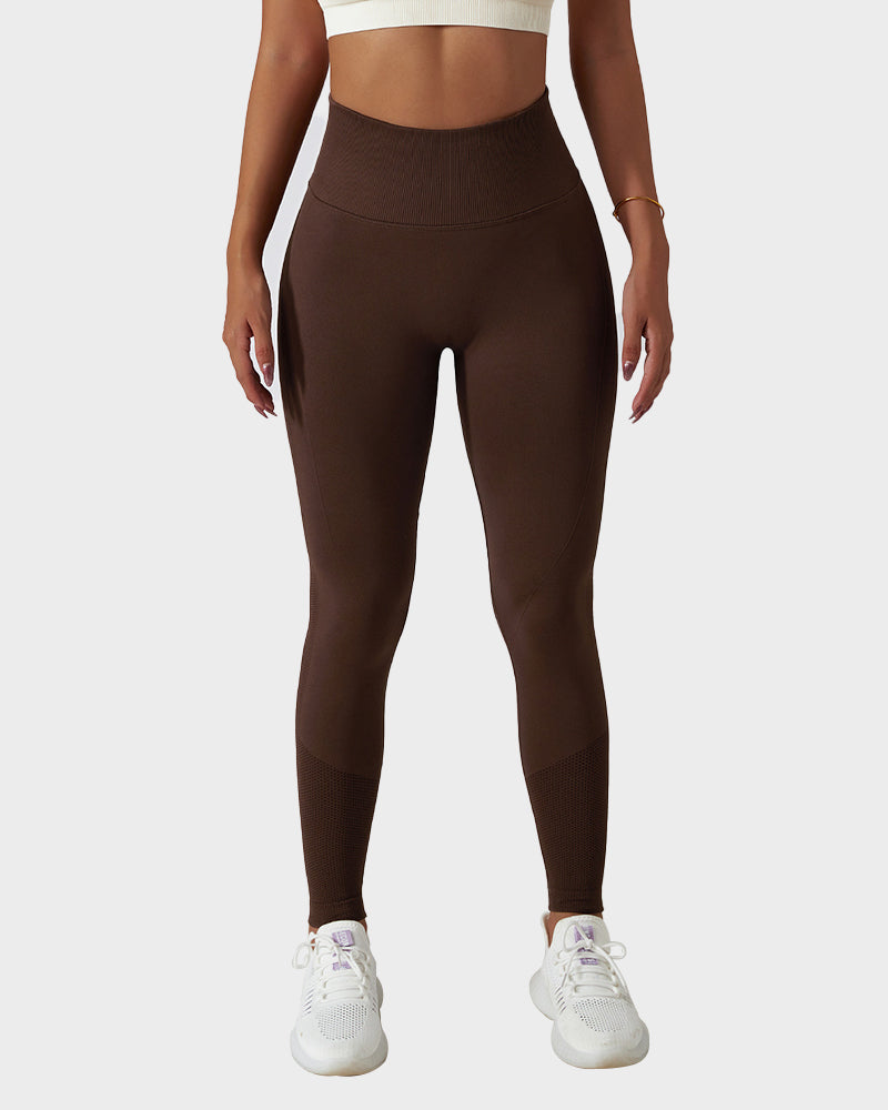 Leggings de fitness respirants en tricot sans couture pour soulever les fesses