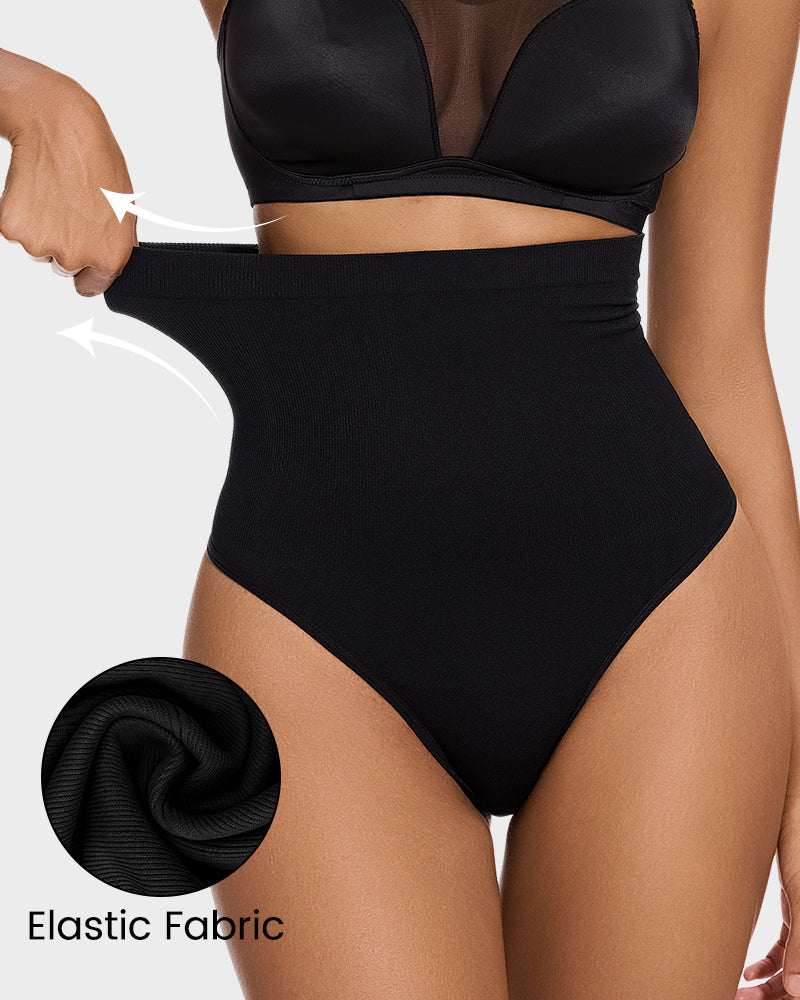 Tanga de cintura alta para control de abdomen (paquete de 2) 