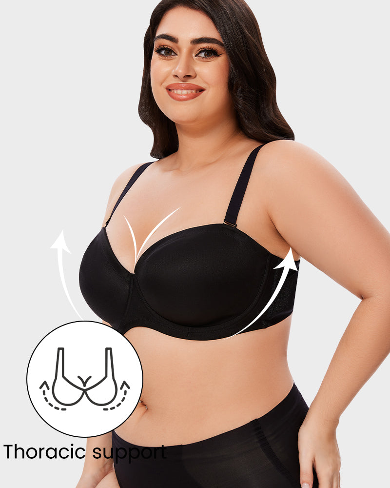 Soutien-gorge push-up confort non doublé avec bretelles amovibles