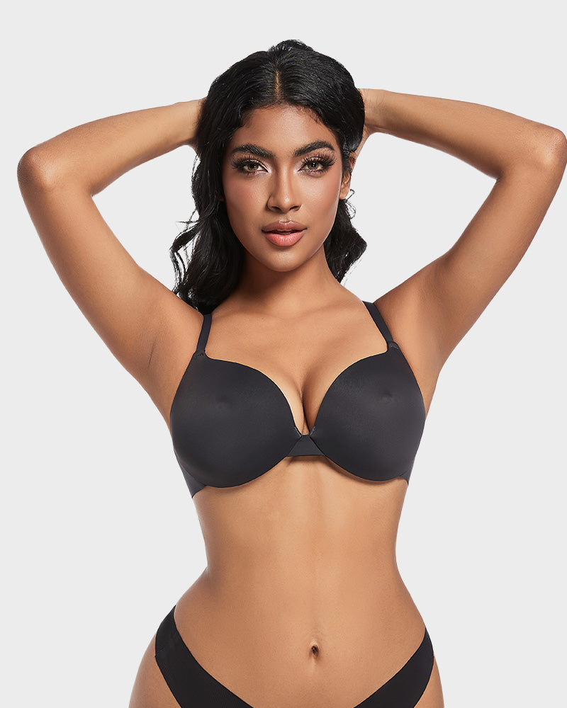 Soutien-gorge push-up pour tétons - Noir 