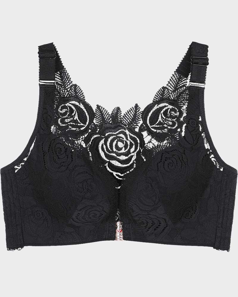 Embroidery Front Closure Bra