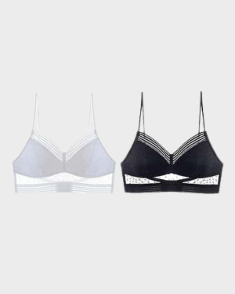 Extra-Wide Stretchy Band Soft Lace Bra