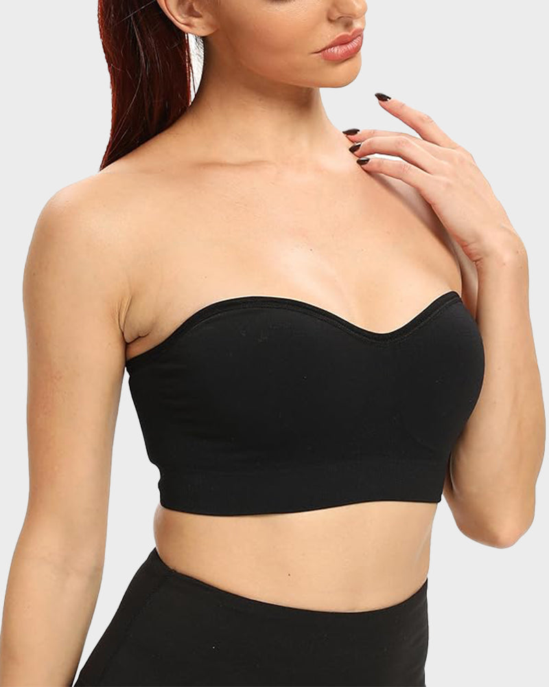 Non-Slip Bandeau Seamless Wireless Strapless Bra