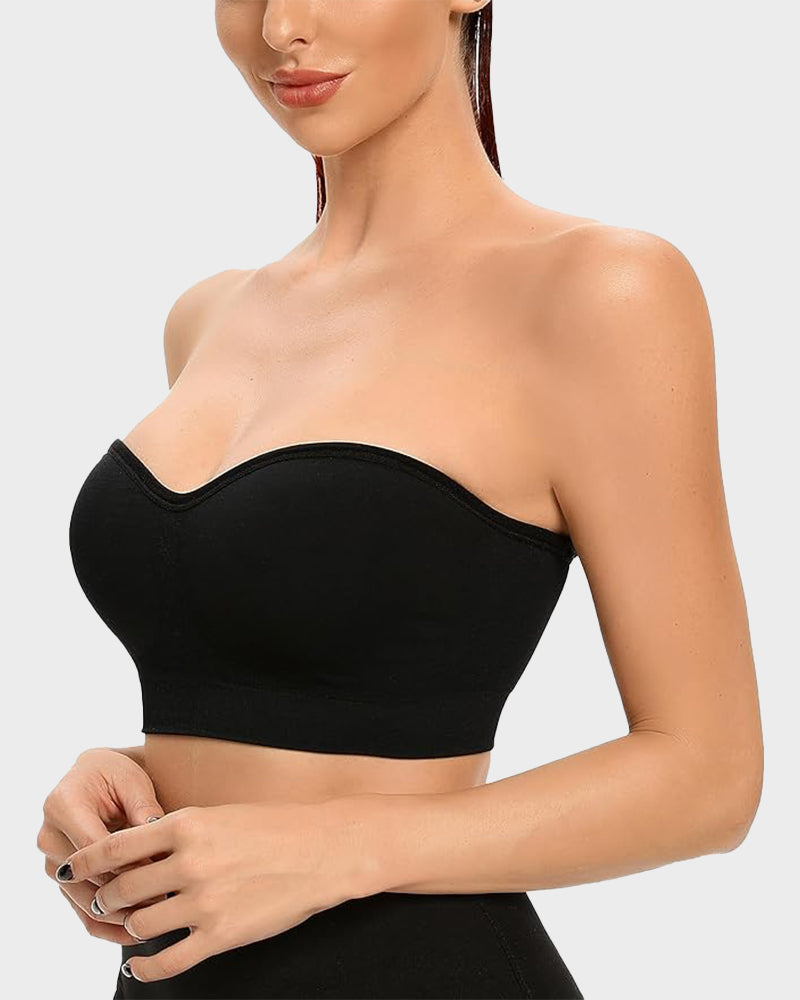 Non-Slip Bandeau Seamless Wireless Strapless Bra