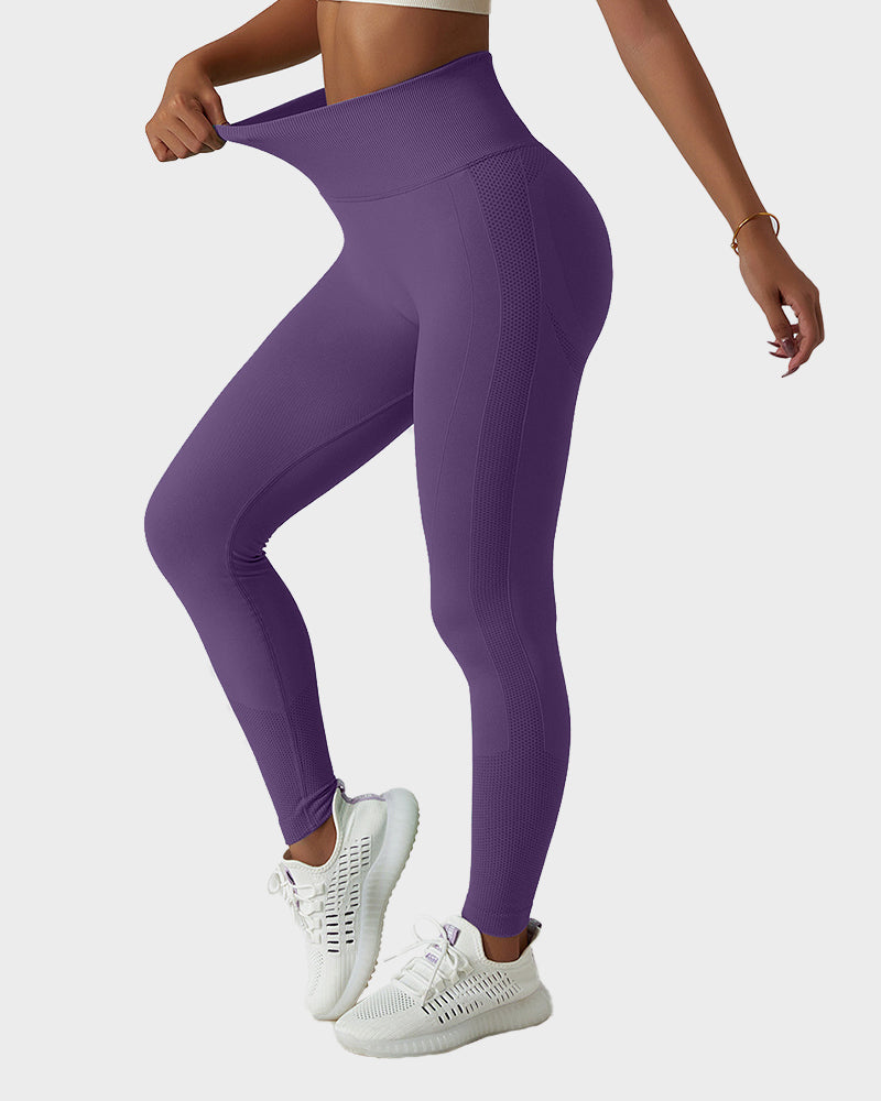 Leggings de fitness respirants en tricot sans couture pour soulever les fesses