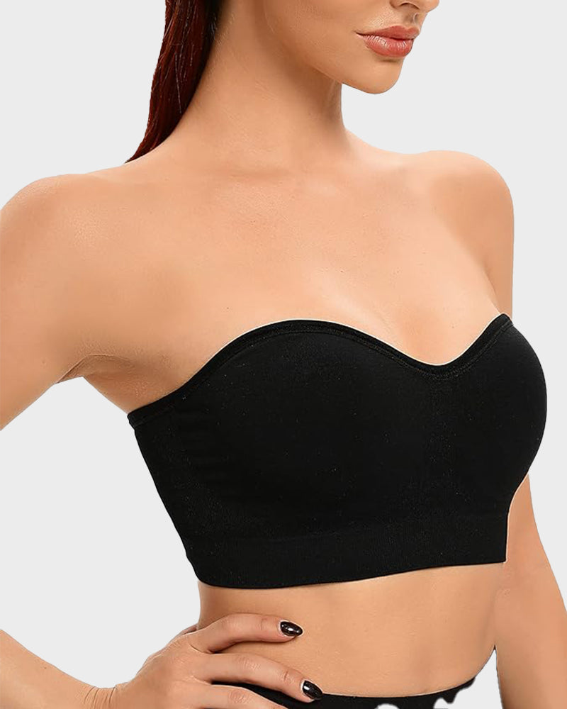 Non-Slip Bandeau Seamless Wireless Strapless Bra