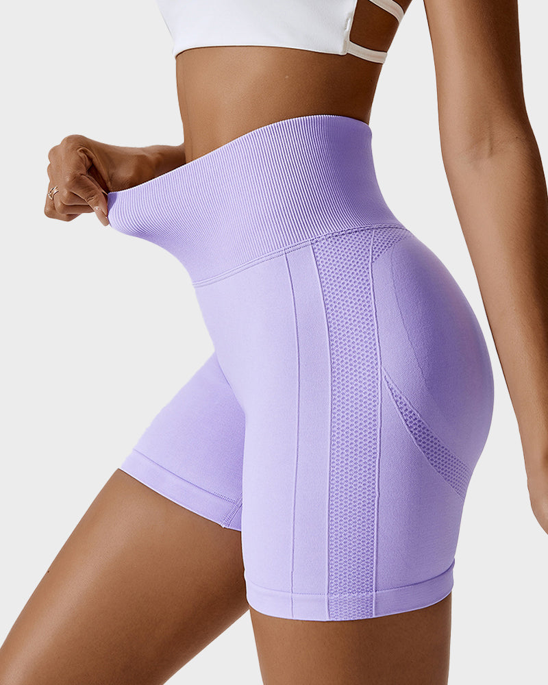 Short de fitness respirant en tricot sans coutures pour soulever les fesses