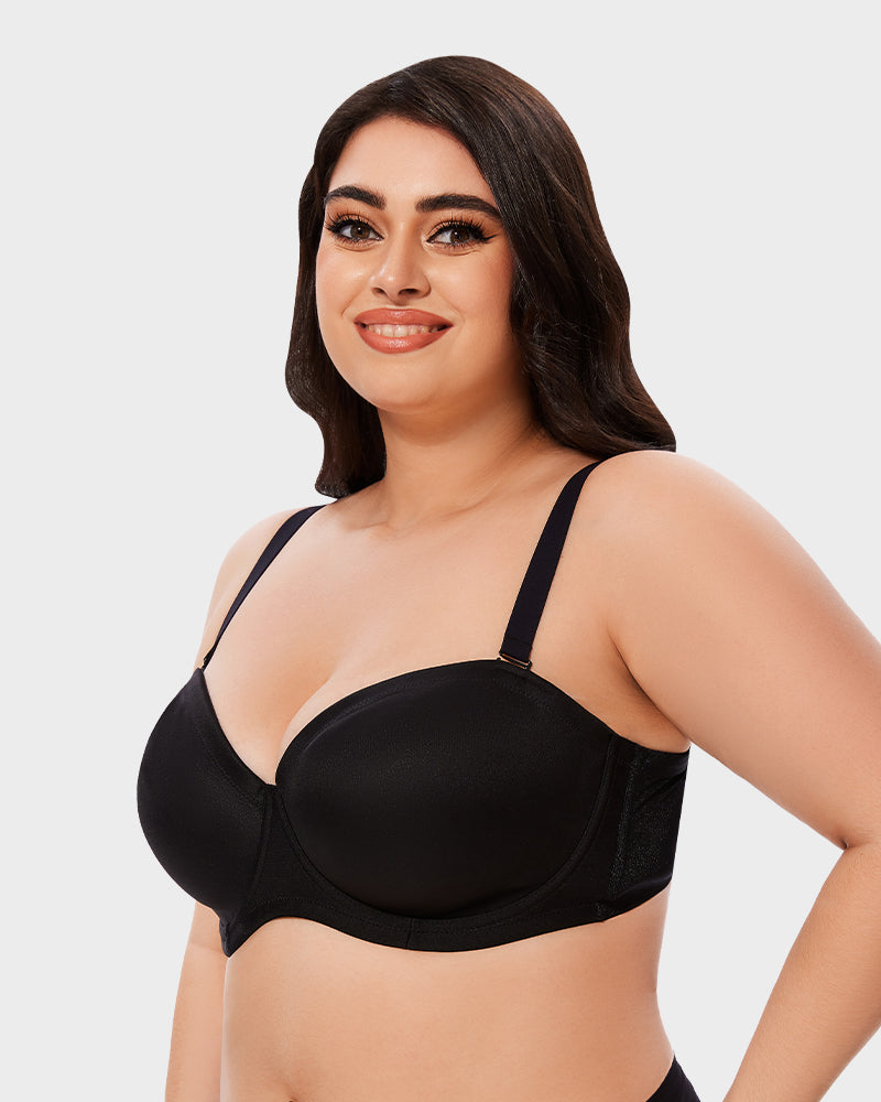 Soutien-gorge push-up confort non doublé avec bretelles amovibles