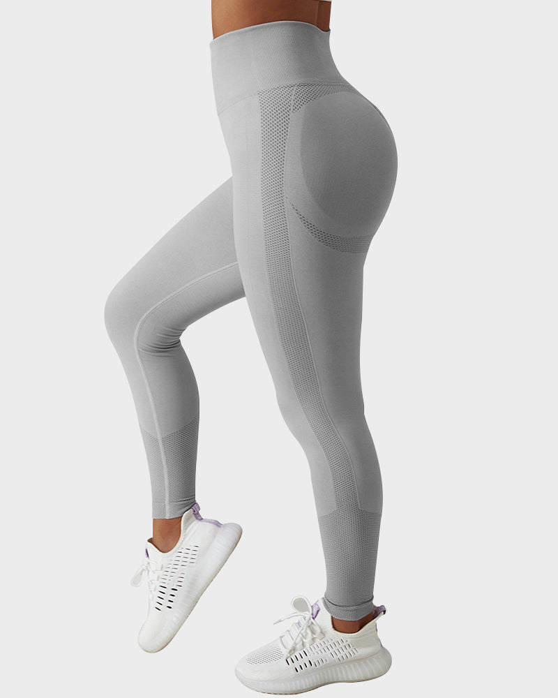 Leggings de fitness respirants en tricot sans couture pour soulever les fesses