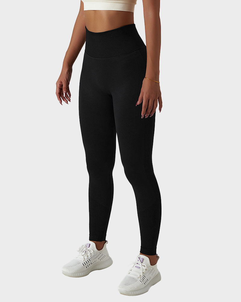 Leggings de fitness respirants en tricot sans couture pour soulever les fesses