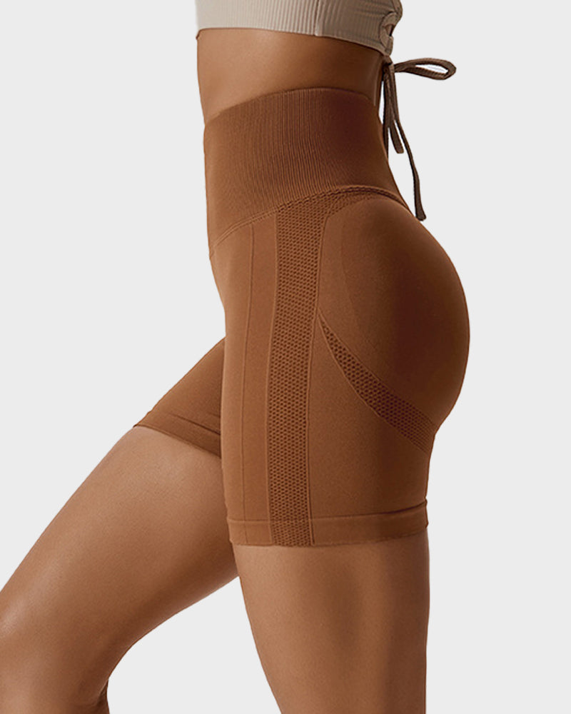 Short de fitness respirant en tricot sans coutures pour soulever les fesses