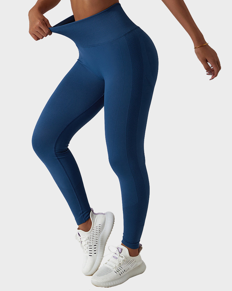 Leggings de fitness respirants en tricot sans couture pour soulever les fesses