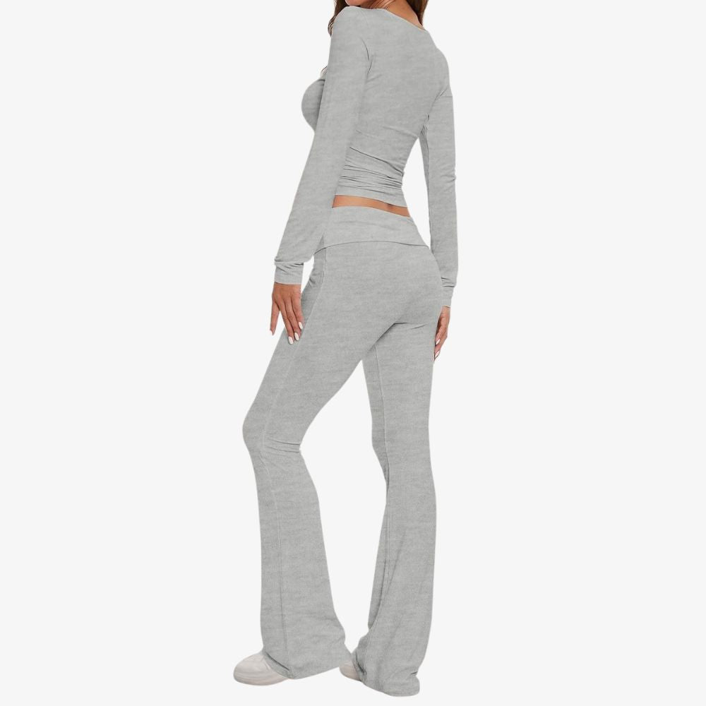 SheShape®Long Sleeve Cotton Jersey Lounge Set