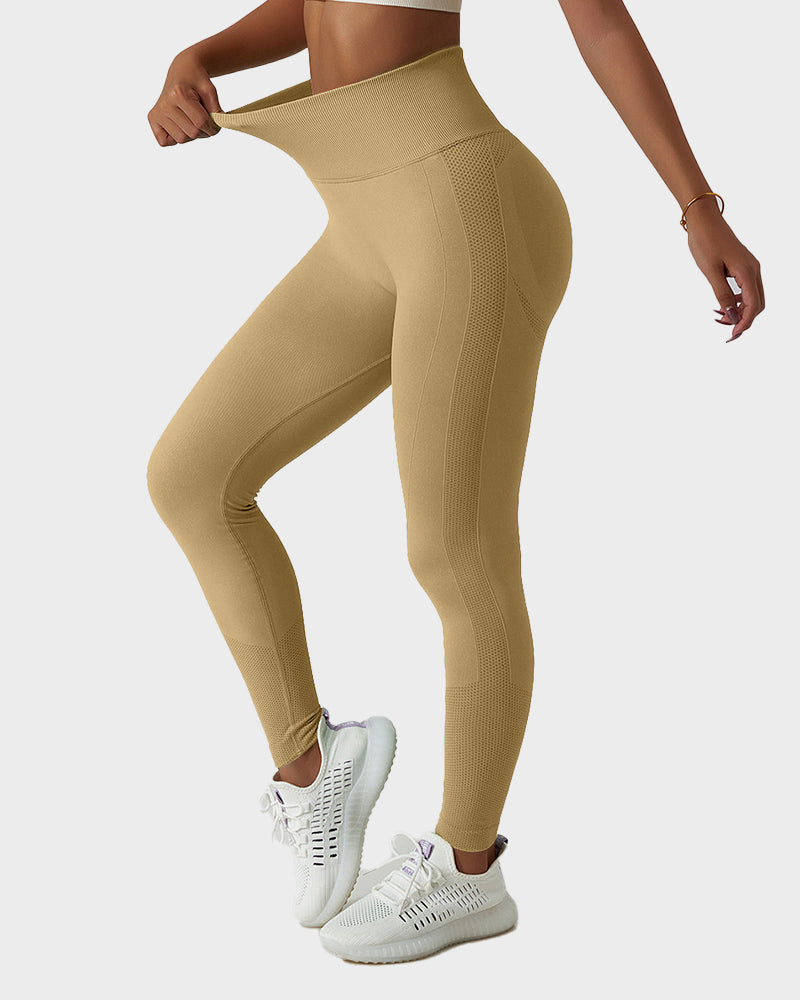 Leggings de fitness respirants en tricot sans couture pour soulever les fesses