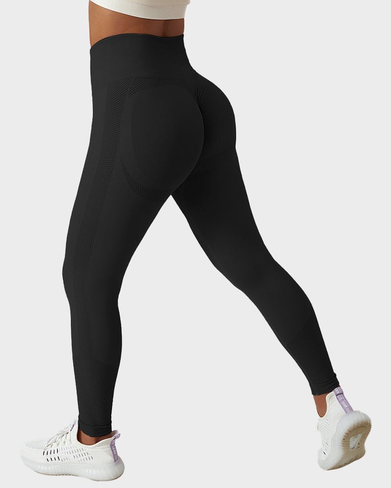 Leggings de fitness respirants en tricot sans couture pour soulever les fesses