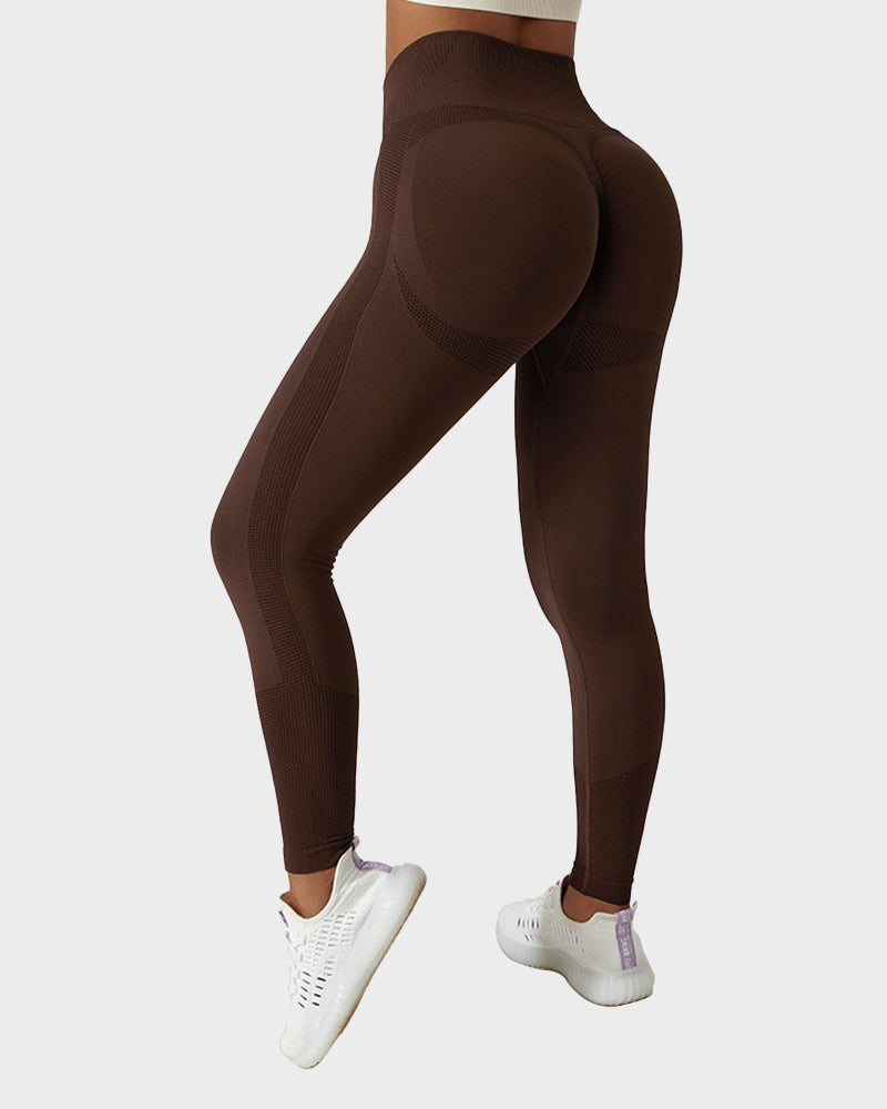 Leggings de fitness respirants en tricot sans couture pour soulever les fesses