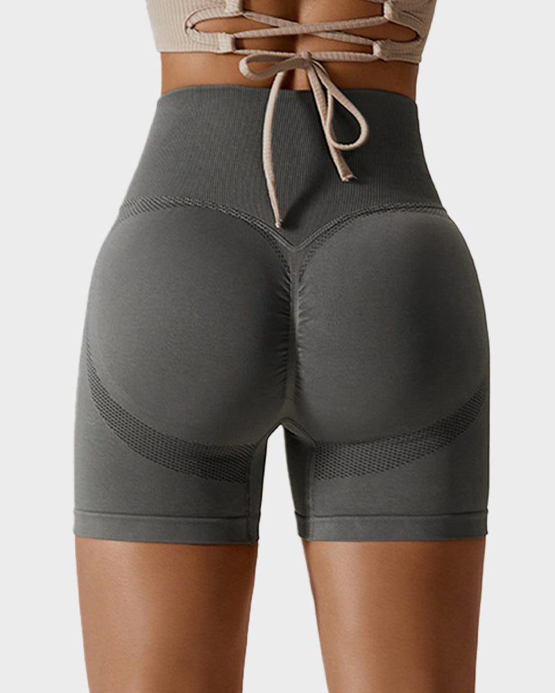 Short de fitness respirant en tricot sans coutures pour soulever les fesses