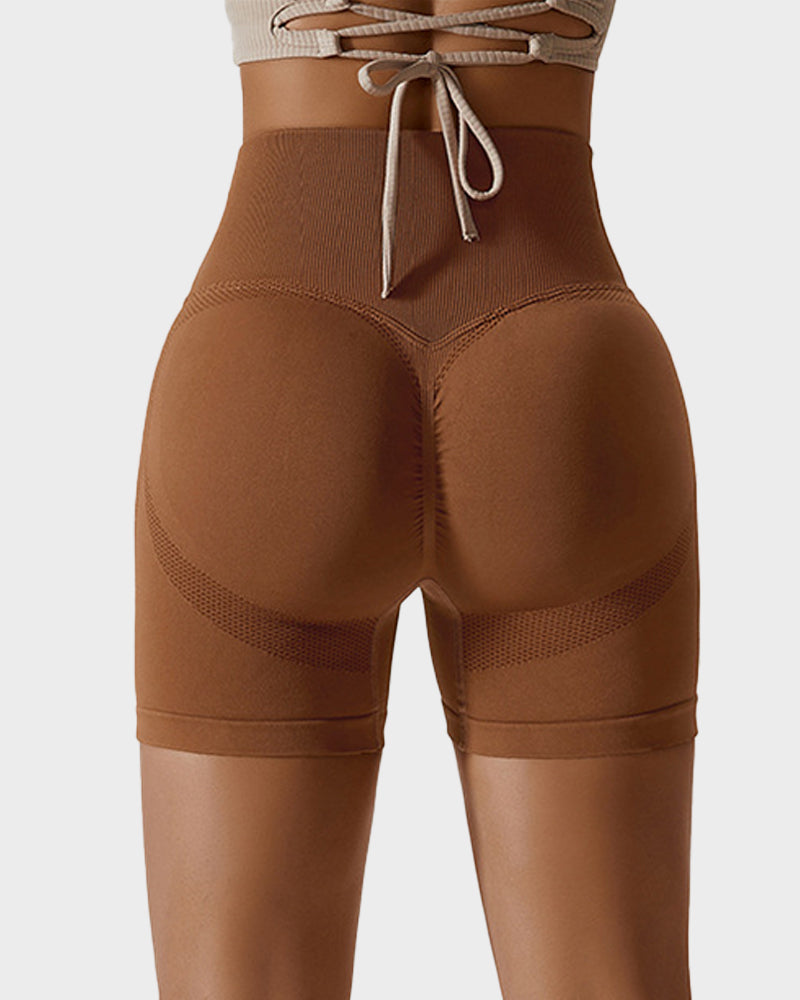 Short de fitness respirant en tricot sans coutures pour soulever les fesses