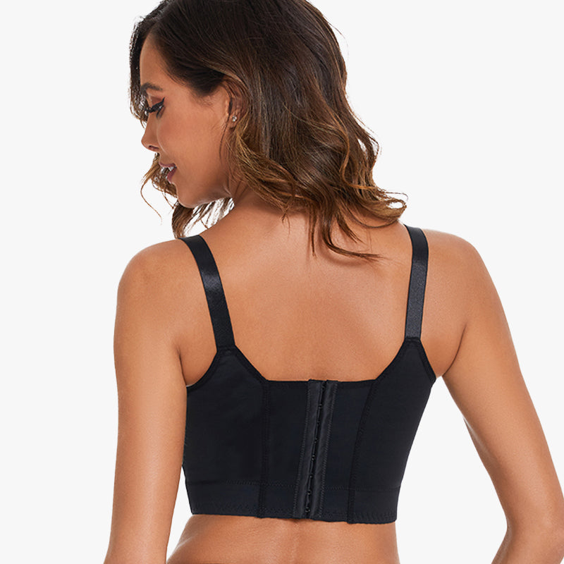 Full-Coverage Back Smoothing Bra-Black