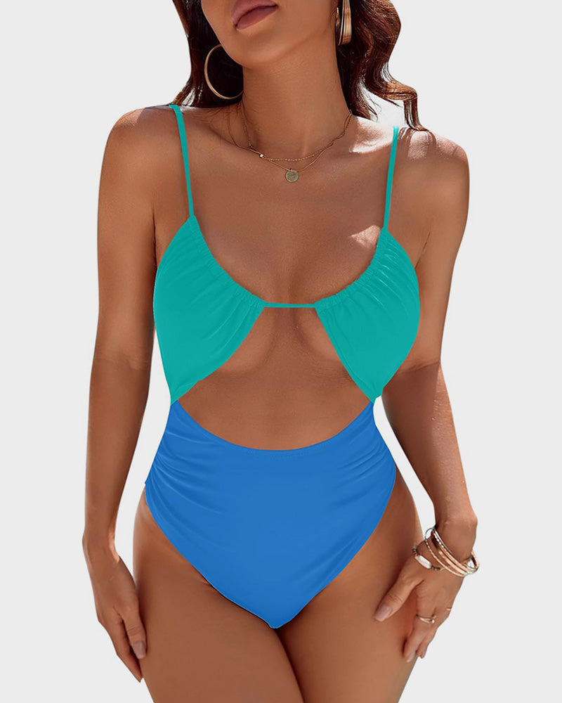 Women's One Piece Flattering Cheeky High Cut Out Cute Swimsuit